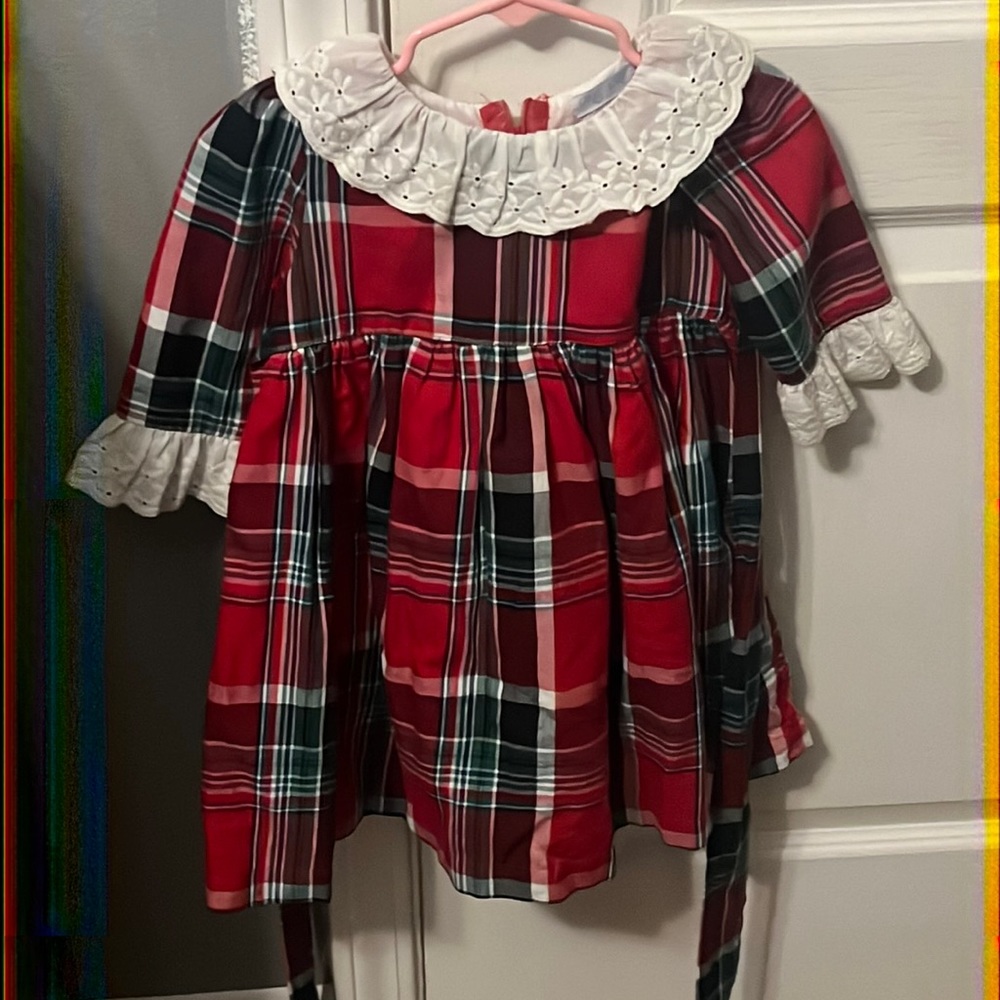 Red and Green plaid dress